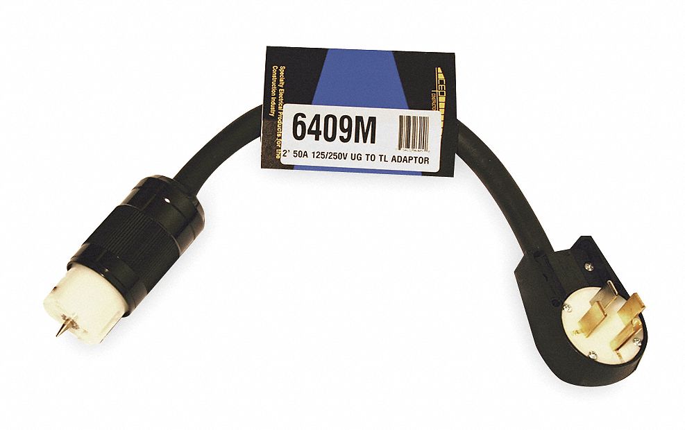 CEP Adapter, 50 A Max. Amps, 125/250V AC Voltage Rating, CS6364