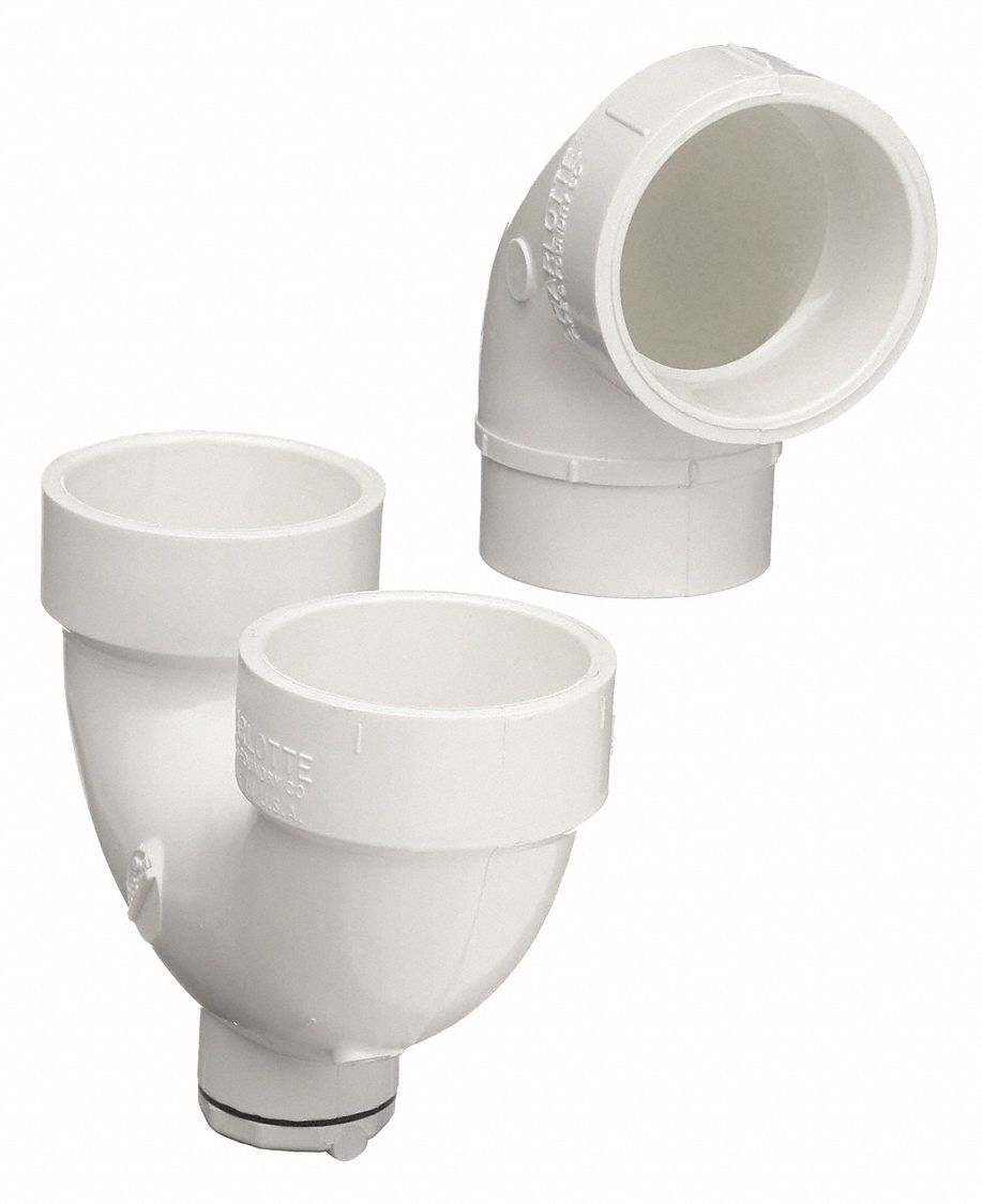 P-TRAP WITH CLEANOUT: SCHEDULE 40, 2 IN X 2 IN FITTING, FEMALE SOCKET X FEMALE SOCKET