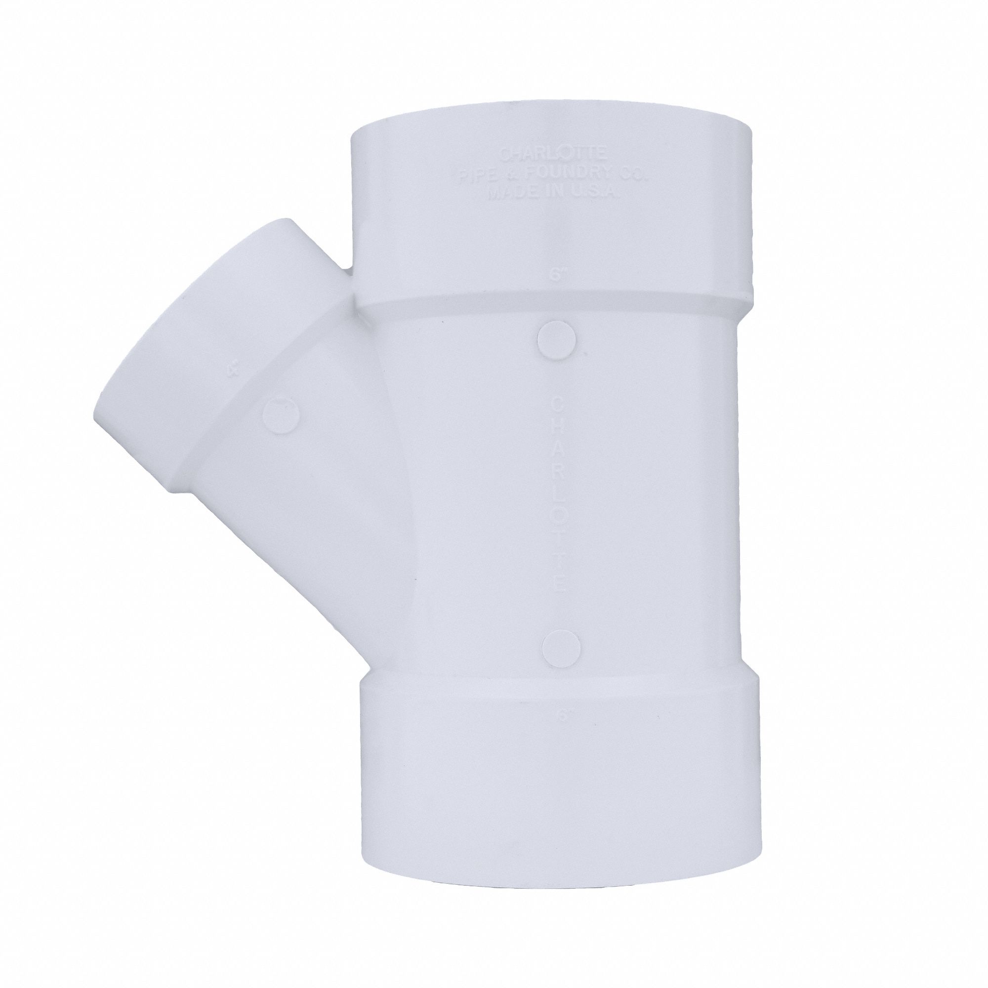 GRAINGER APPROVED Reducing Wye: Schedule 40, 4 in x 6 in x 6 in Pipe