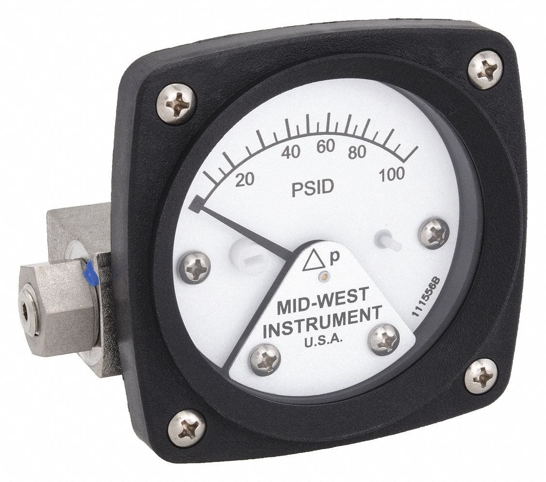 PRESSURE GAUGE,0 TO 100 PSI