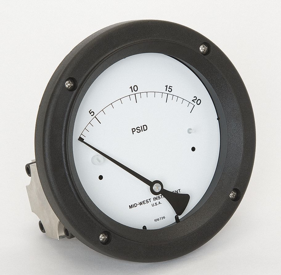 PRESSURE GAUGE,0 TO 20 PSI