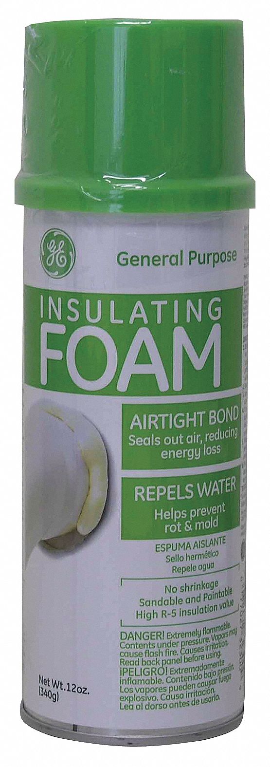 GE General Purpose Insulating Foam, 12 oz, Number of Components 1