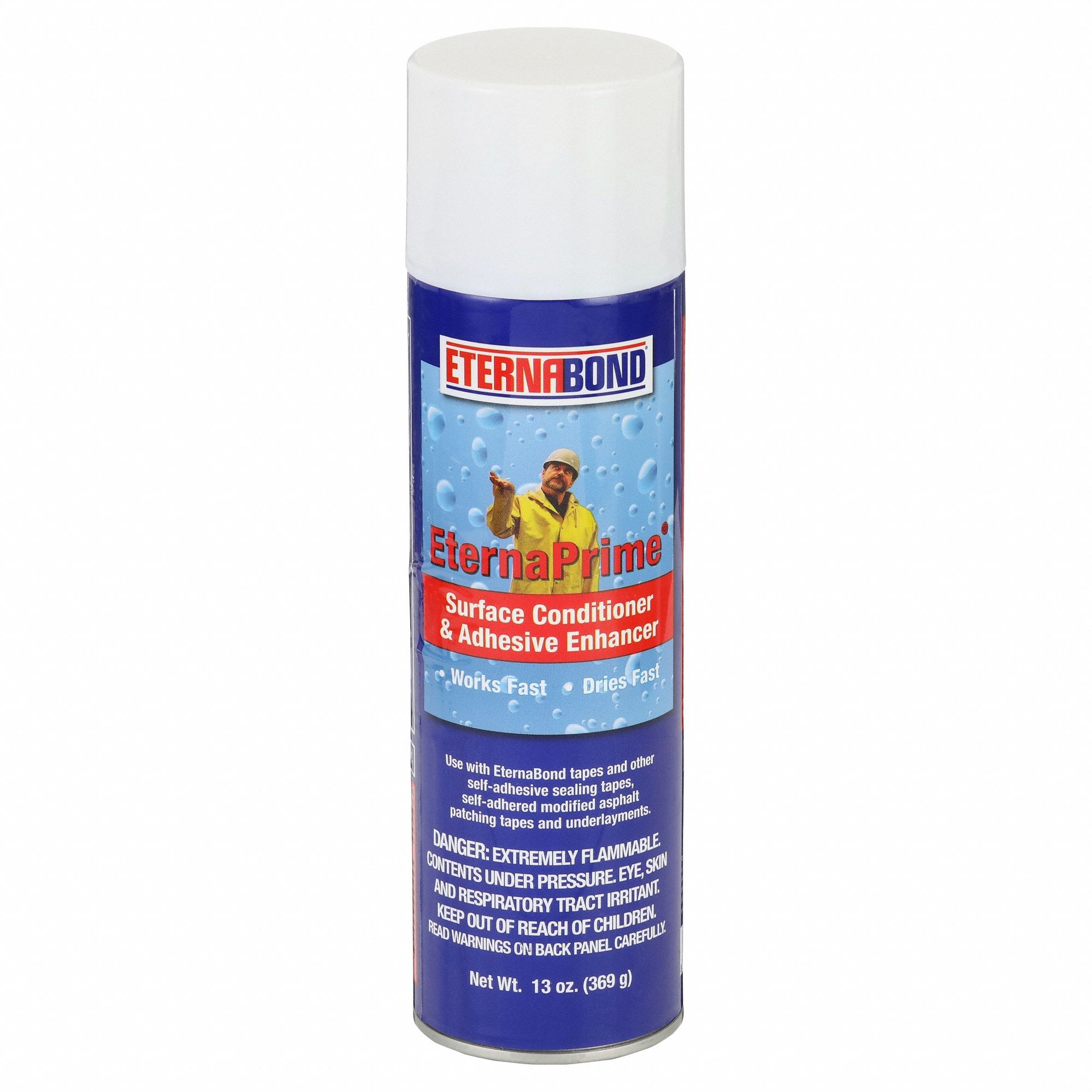 Roof Primer: Clear, For Concrete/Mortar/Wood, 13 oz, Spray