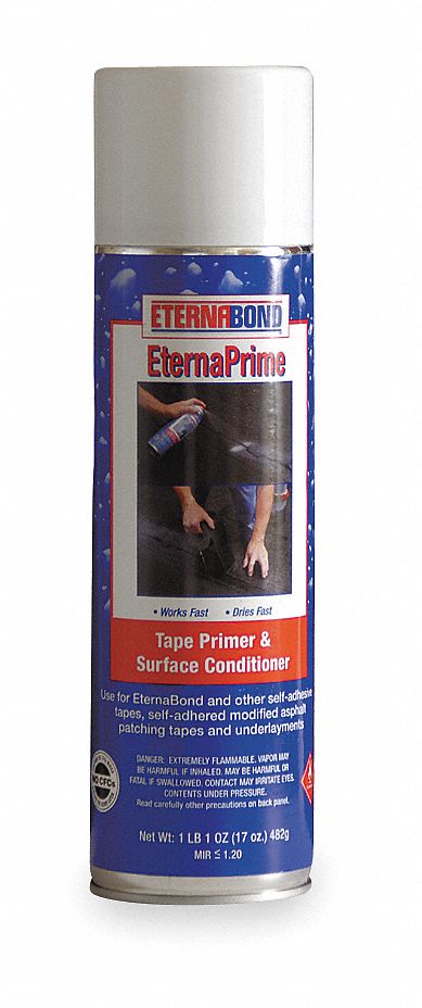 Roof Primer: Clear, For Concrete/Mortar/Wood, 14 oz, Spray