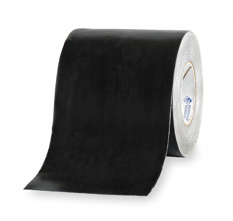 Roof Repair Tape: 6 in W, 50 ft L, 35 mil Thick, Black, For All Materials Except Silicone