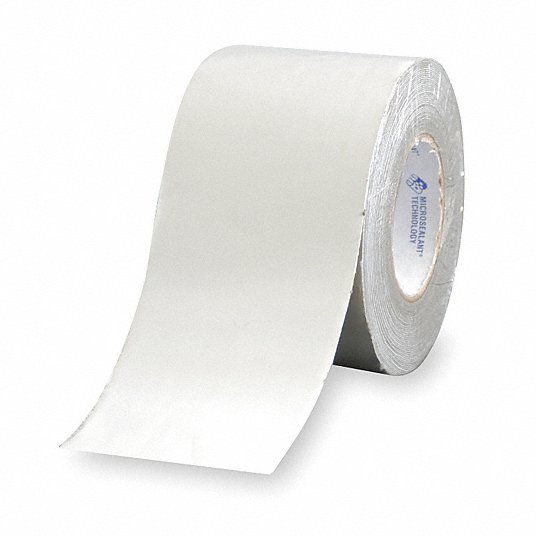 Roof Repair Tape: White, 16.6, 4 in x 50 ft, 35 mil Thick, Sealant Tape
