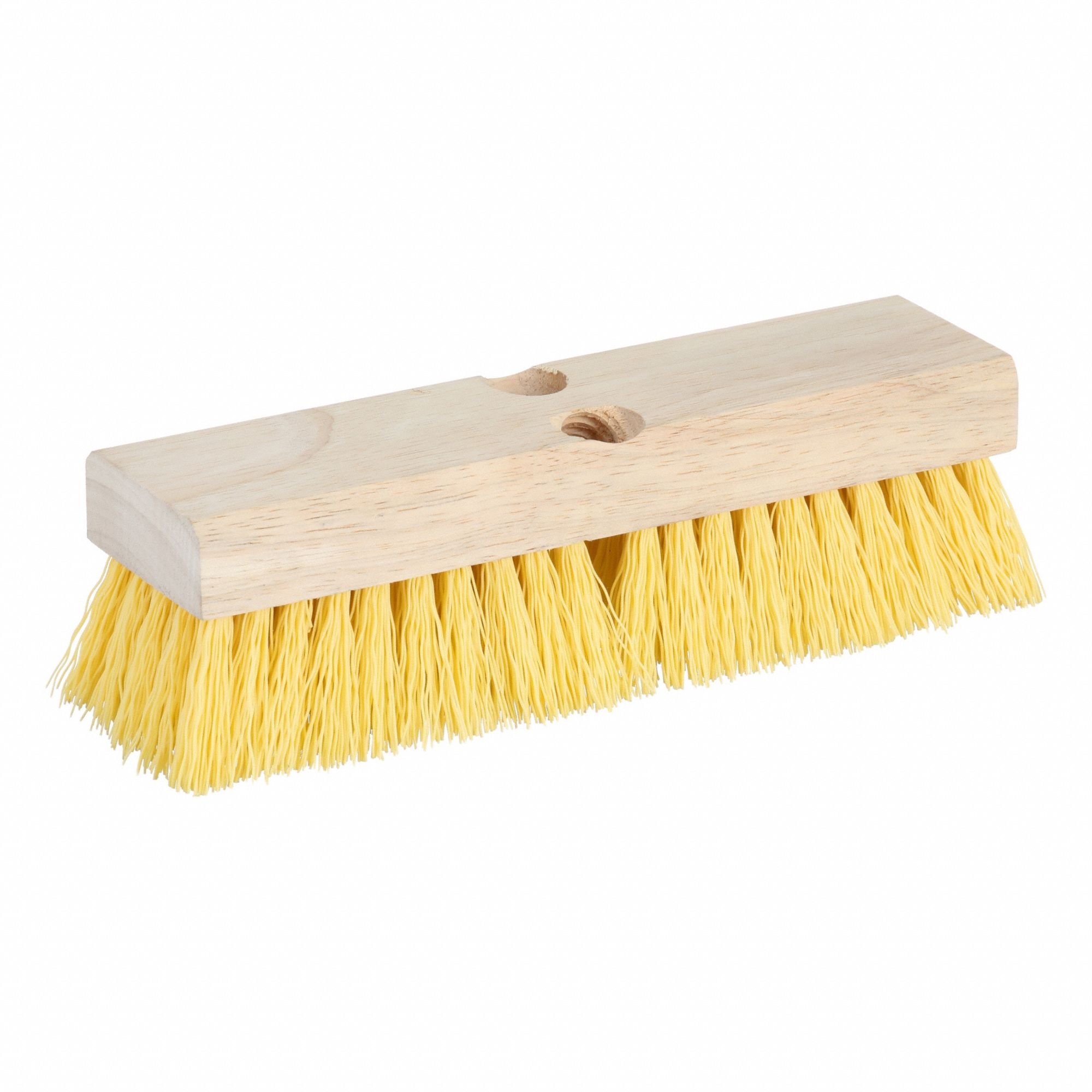 Scrub Brush: Medium, Polypropylene, 10 in Brush Lg, Beige, Std