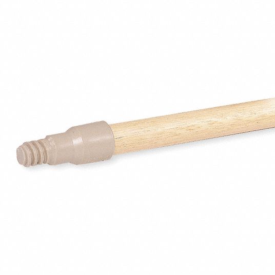 Tough Guy Handle 60 In Broom Handle Lg Acme Thread Natural Wood Wood Plastic 3h389 3h389