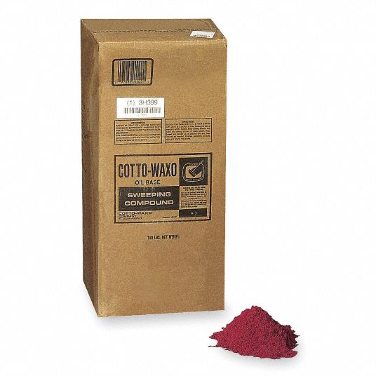 COTTO-WAXO Sweeping Compound, Color Red - 3H401|G3-RED - Grainger