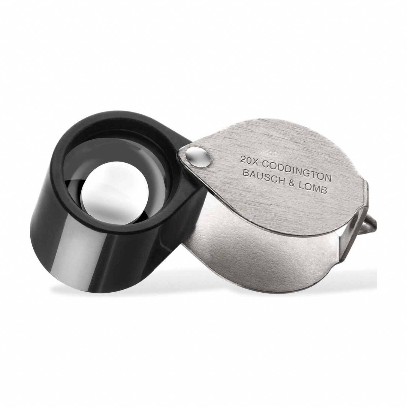 Coddington Magnifier: 20X, 0.5 in/1.3 cm Focal Distance, 12.5 mm Lens Dia, 80D Diopter