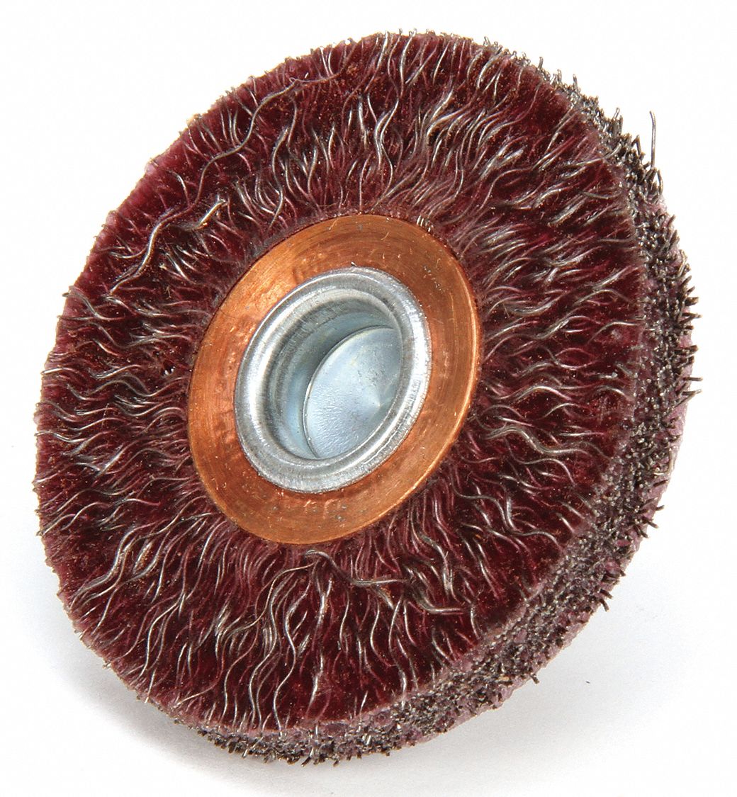 thumbnail interactive-video image 1 of Weiler 94043 Wire Wheel Brush – 4-1/2 Inch, 3/16" Stringer Bead Twist Knot Wire, Professional 1 of 5