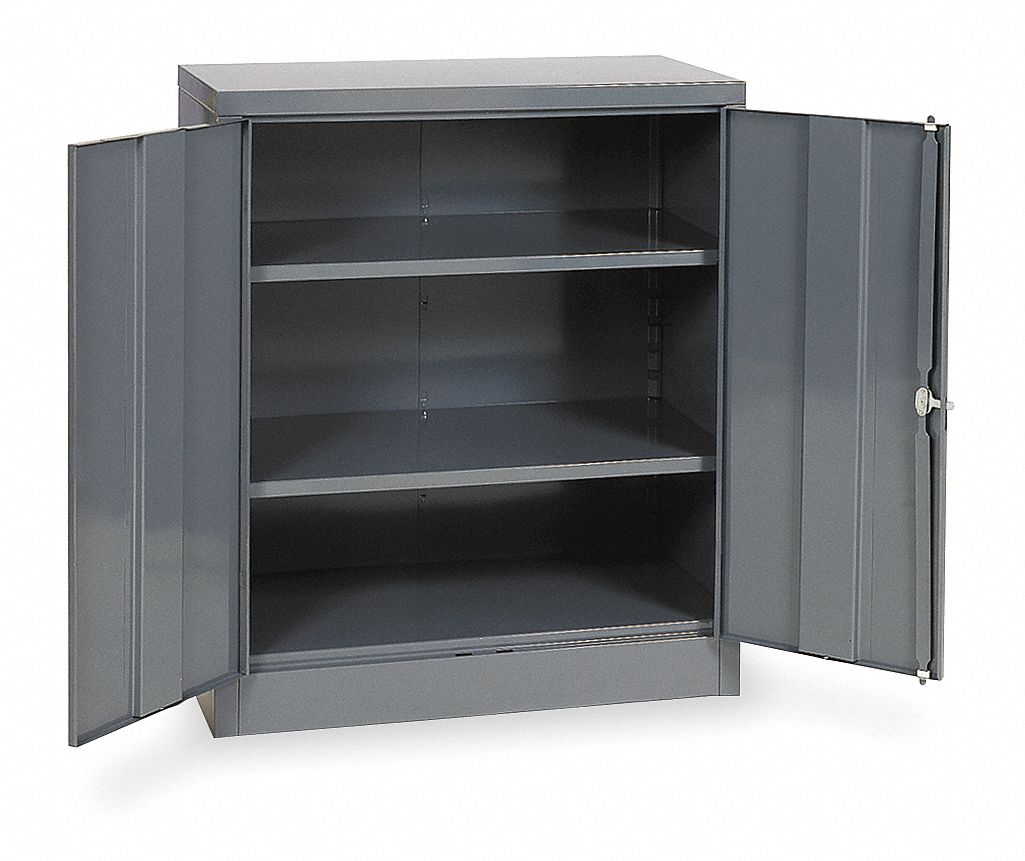 GRAINGER APPROVED Commercial Storage Cabinet, Gray, 42 in H X 36 in W X ...