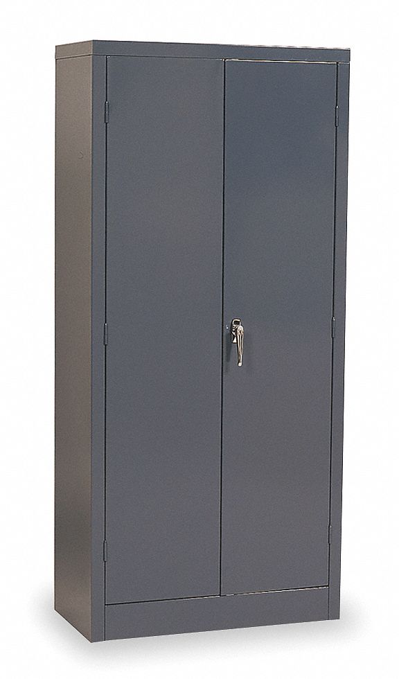 STORAGE CABINET, 36 IN X 18 IN X 72 IN, SWING HANDLE/KEYED, 24 GA PANEL THICK