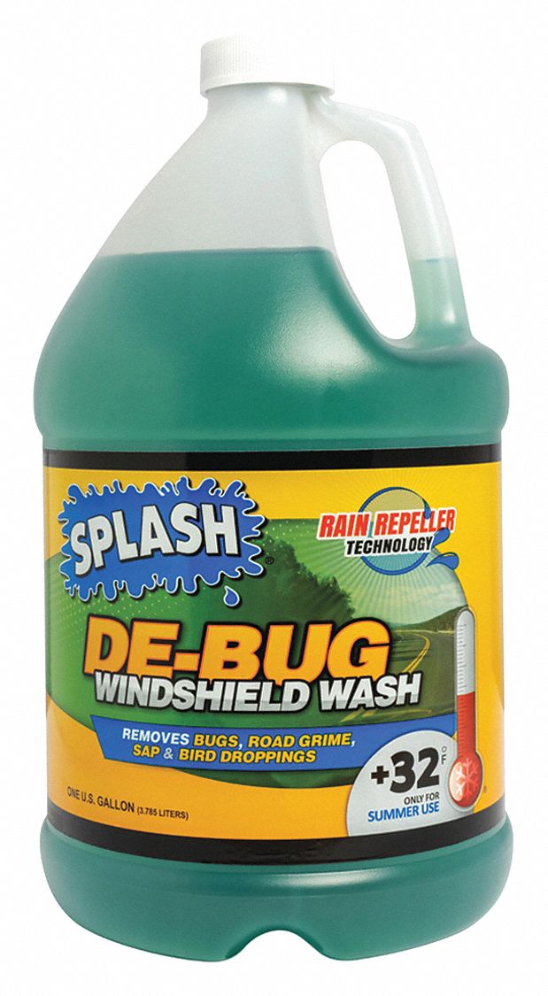 Splash Windshield Washer, 1 gal., Plastic Bottle, All Season, -20