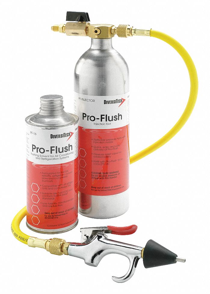 Refrigerant System Flush Kit, 16 fl oz, — Color, 1 EA Grainger