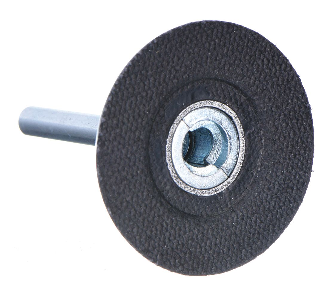 Quick Change Disc Backup Pad: TR, 2 in Dia, 1/4 in Straight-Shank, Medium Density