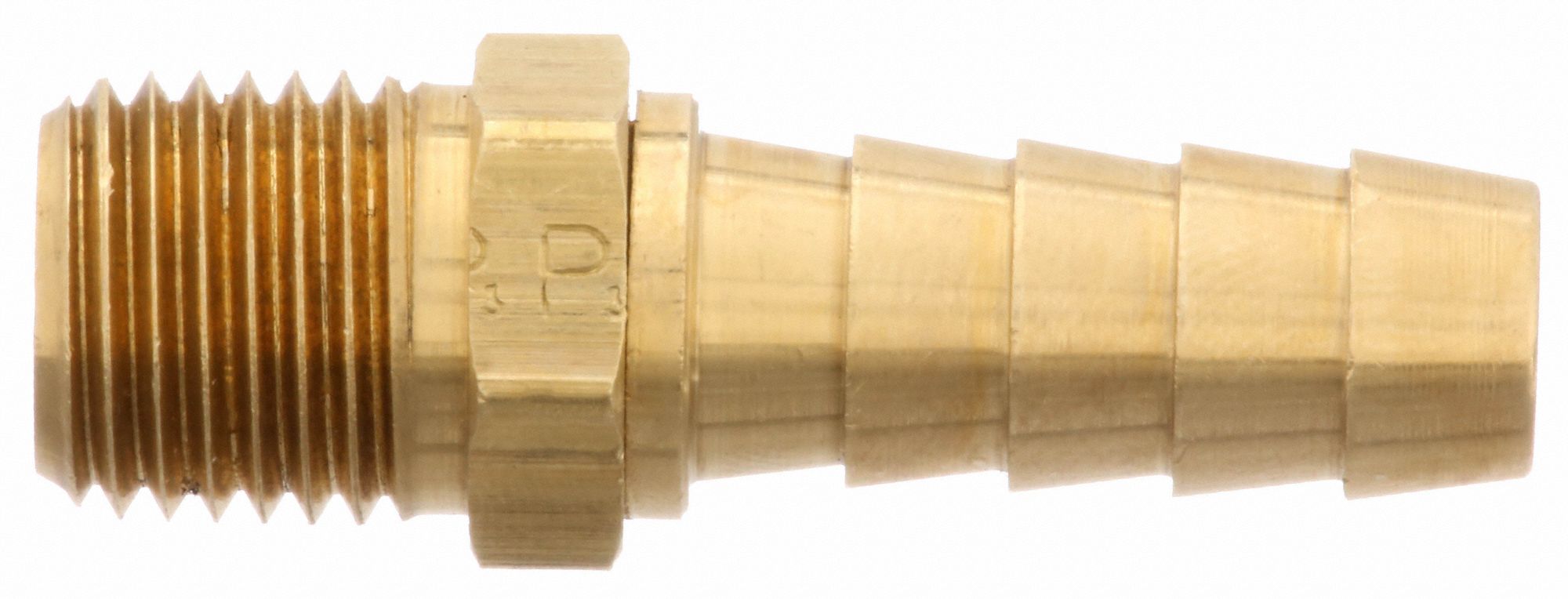 PARKER Barbed Hose Fitting, Fitting Material Brass x Brass, Fitting