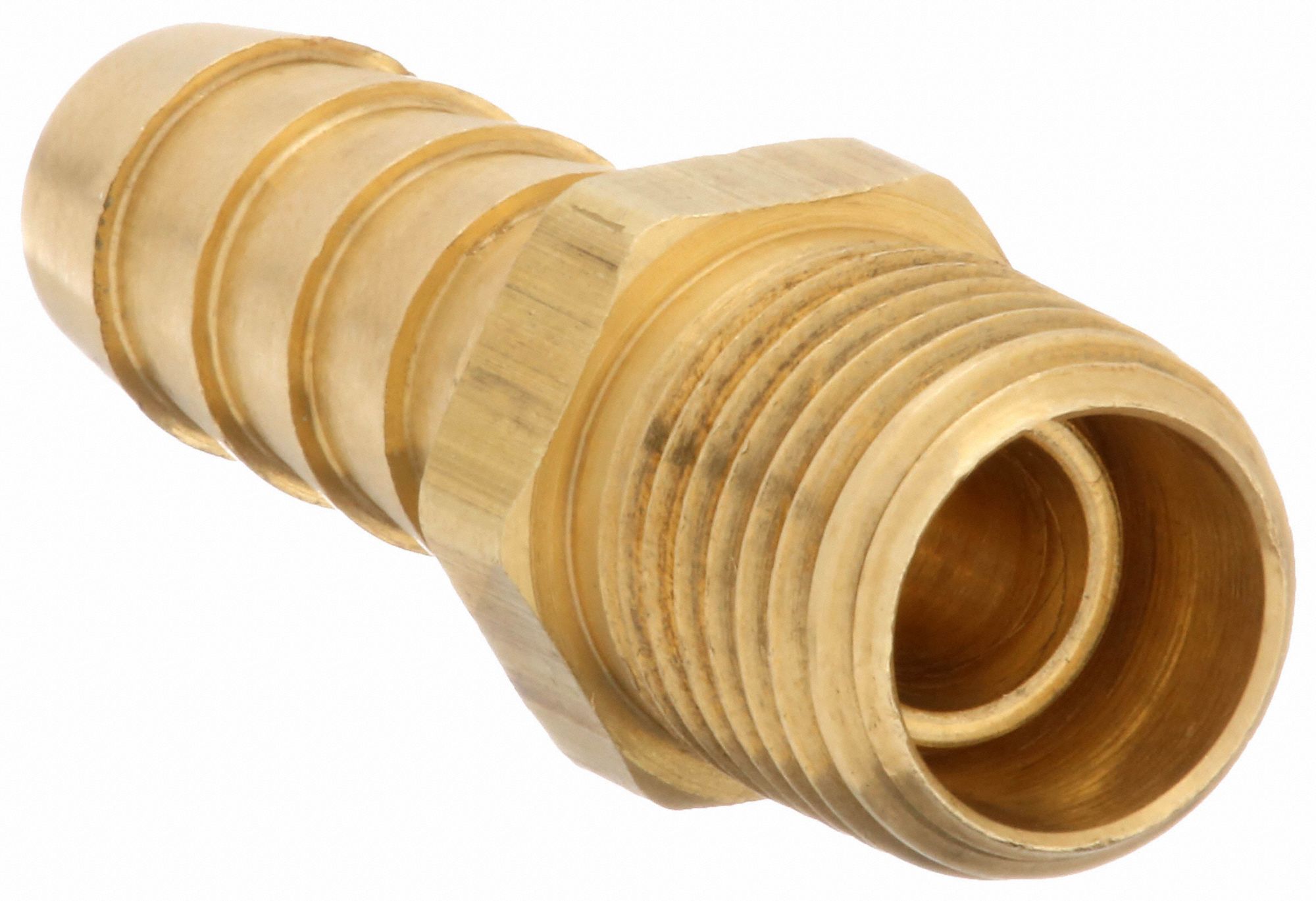 PARKER Barbed Hose Fitting, Fitting Material Brass x Brass, Fitting