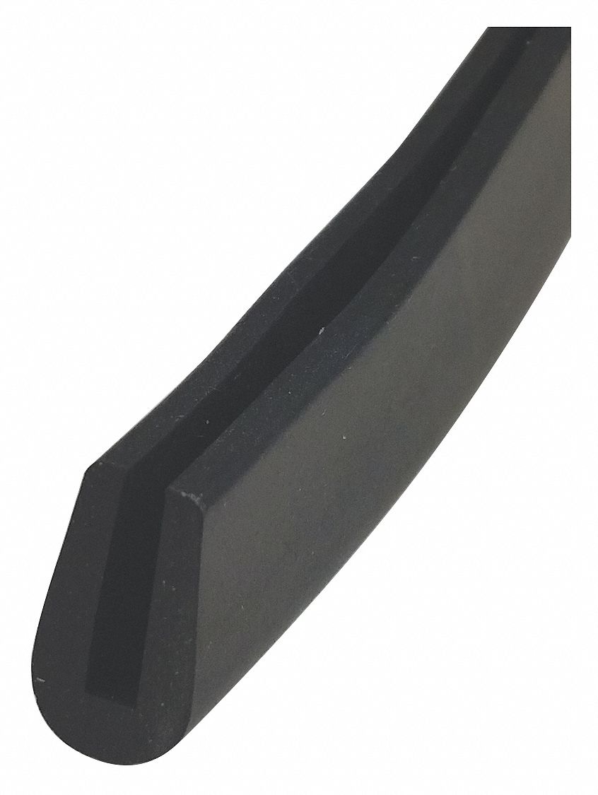 E. JAMES 10 ft Neoprene Rubber Edging, 1/16 in Groove Width X 3/8 in