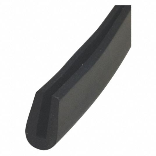 E. JAMES 10 ft Neoprene Rubber Edging, 1/16 in Groove Width X 3/8 in
