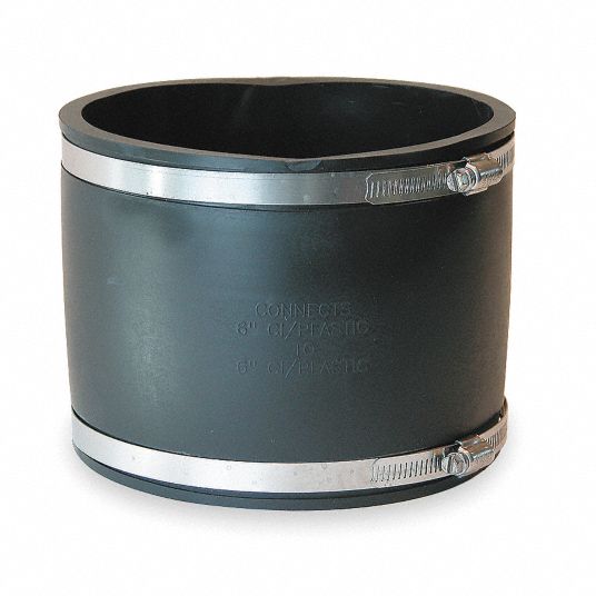 FERNCO Elastomeric Polyvinyl Chloride Flexible Coupling, For Pipe Size