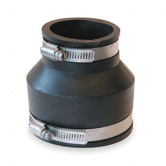 Pipe x ... Made in USA 6 Inch PVC Flexible Pipe Coupling with Clamp 6 Inch Long 