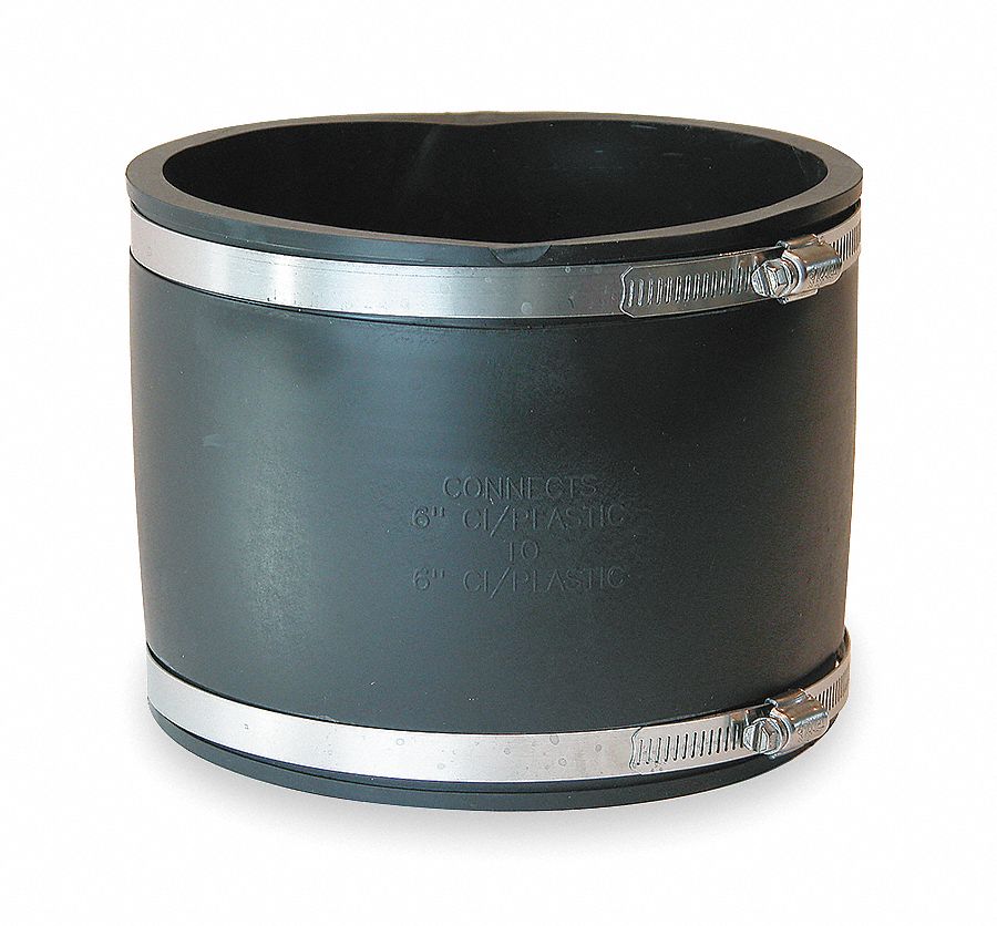 GRAINGER APPROVED Flexible Coupling PVC, 6 in For Nominal Pipe Size, 5