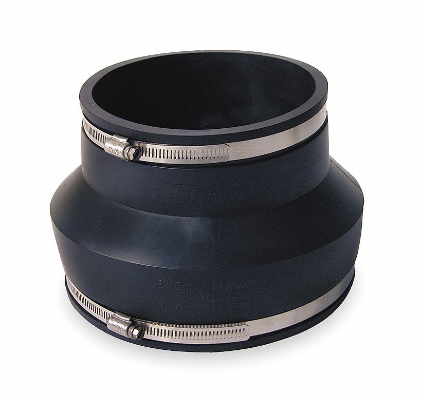 FERNCO Elastomeric Polyvinyl Chloride Flexible Coupling, For Pipe Size