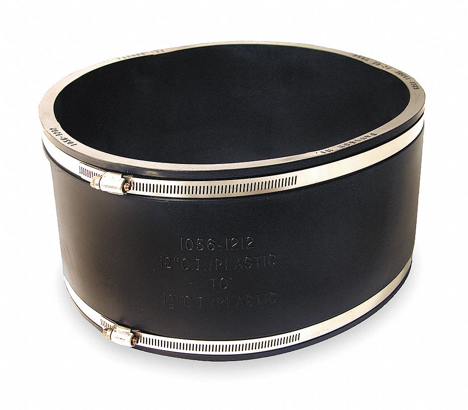 FERNCO Elastomeric Polyvinyl Chloride Flexible Coupling, For Pipe Size