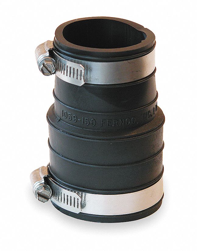 FERNCO Elastomeric Polyvinyl Chloride Flexible Coupling, For Pipe Size ...