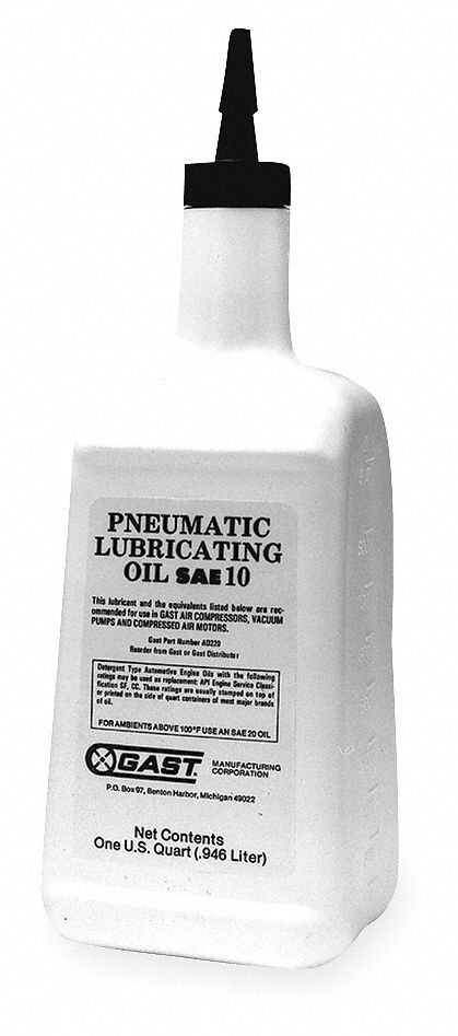 Pump Lubrication (SAE 20 weight non-detergent oil) - The Electric