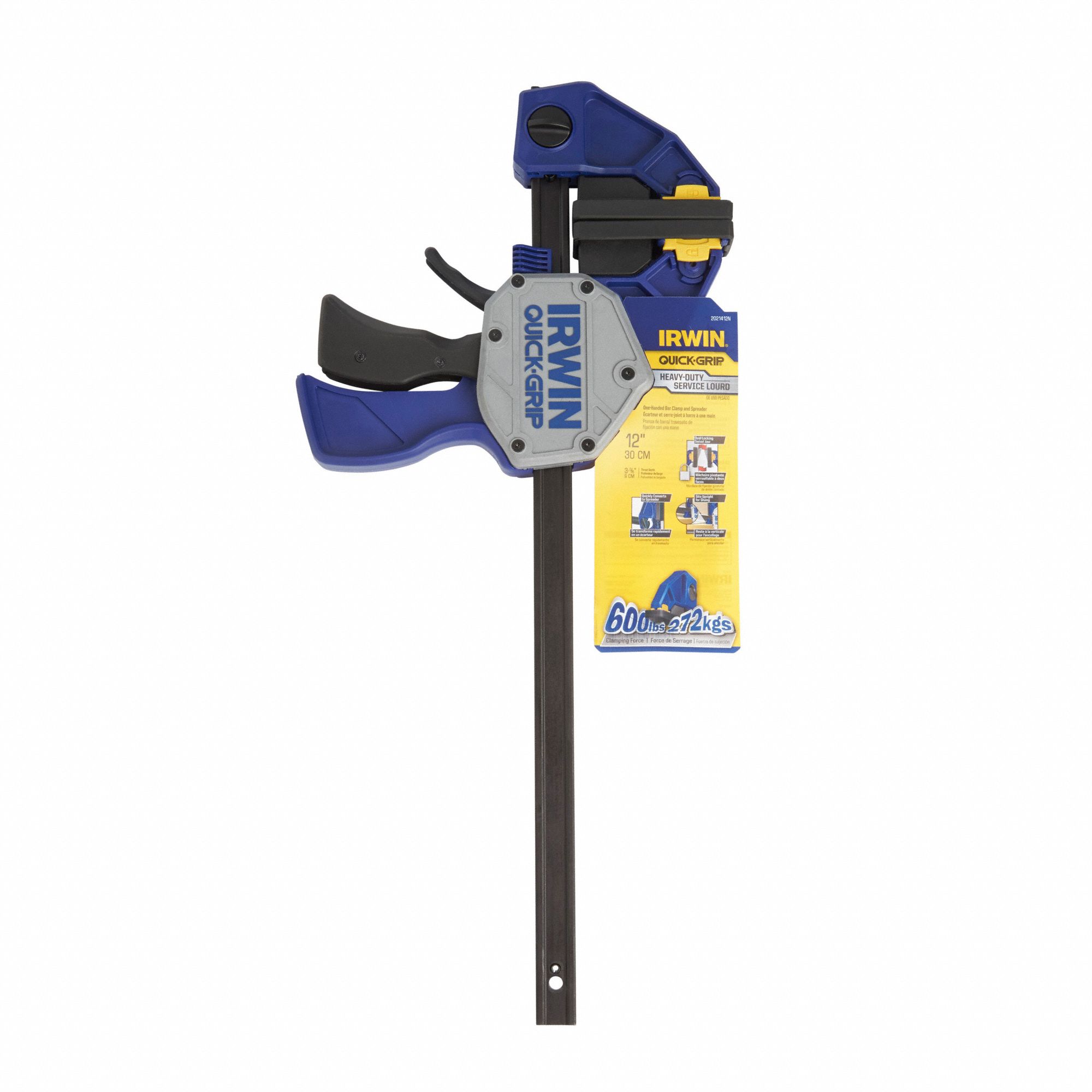 IRWIN QUICKGRIP High Pressure Clamp/Spreader, 12 In 3HGF32021412N Grainger