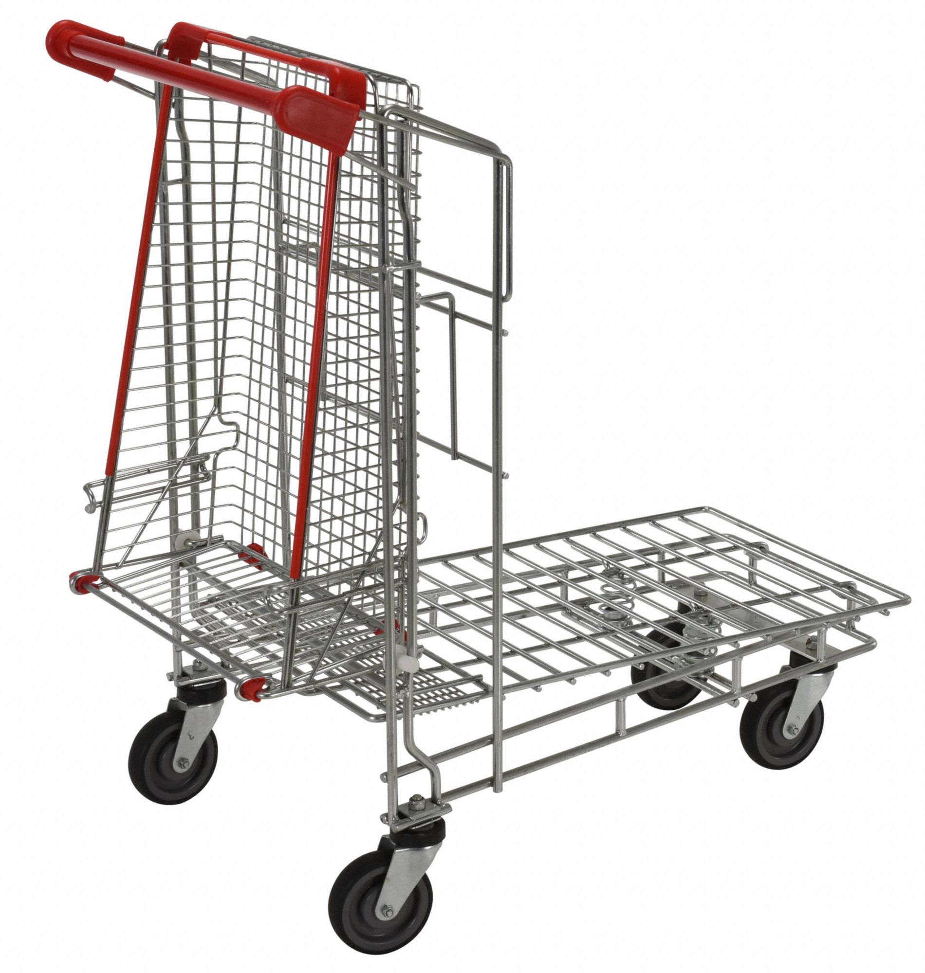 GRAINGER APPROVED Platform Shopping Cart, 90 lb Load Capacity, Nestable
