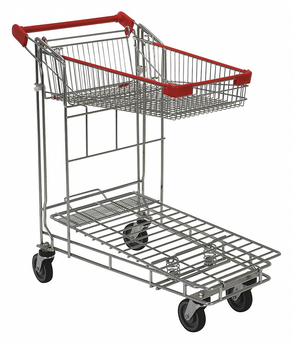 Folding discount basket cart