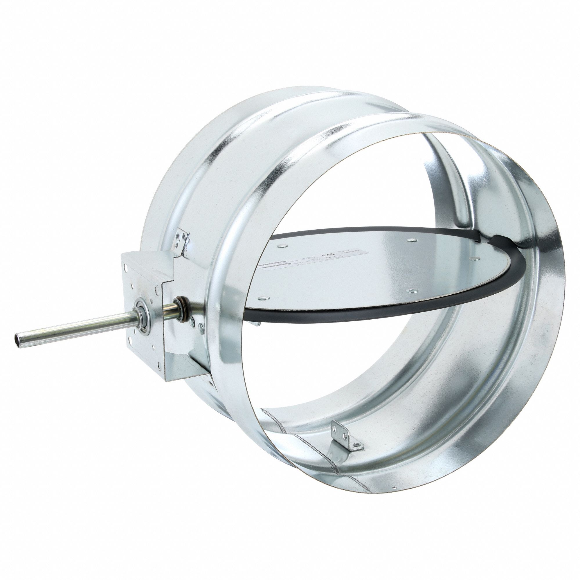 12"dia GSteel Manual Control Dampr: For 12 in Dia, 14 in L, Steel, Single