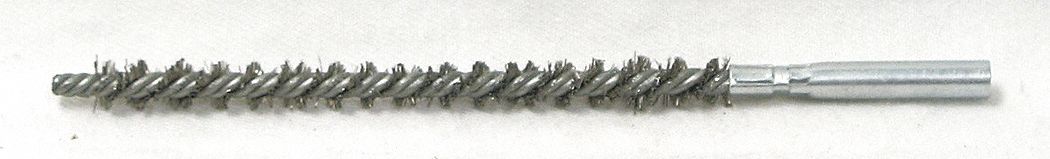 CONDENSER TUBE BRUSH, 8-32 FEMALE THREADED CONNECTION, ¼ IN DIAMETER, 3 IN BRUSH L, STEEL