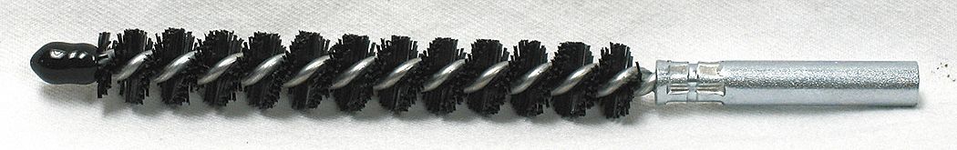 CONDENSER TUBE BRUSH, 12"-24 FEMALE THREAD, ½ IN DIAMETER, 4 IN BRUSH L, NYLON