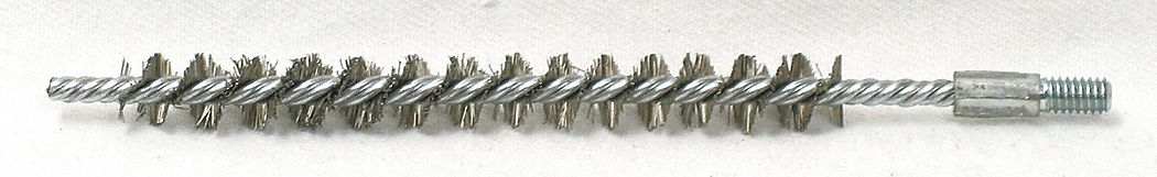 CONDENSER TUBE BRUSH, 8-32 MALE THREADED CONNECTION, ¼ IN DIAMETER, 3 IN BRUSH L, STEEL
