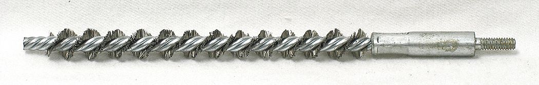 CONDENSER TUBE BRUSH, 8-32 MALE THREADED CONNECTION, ⅜ IN DIAMETER, 4 IN BRUSH L, STEEL