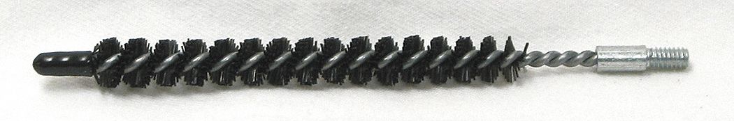 CONDENSER TUBE BRUSH, 8-32 MALE THREADED CONNECTION, 5/16 IN DIAMETER, 3 IN BRUSH L, NYLON