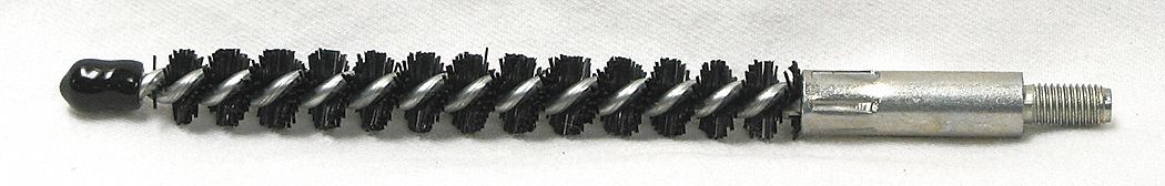 CONDENSER TUBE BRUSH, 8-32 MALE THREADED CONNECTION, ⅜ IN DIA, 4 IN BRUSH L, NYLON, STEEL