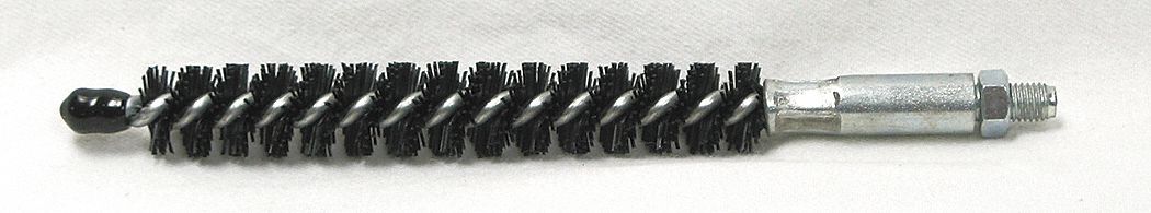 CONDENSER TUBE BRUSH, ¼"-28 MALE THREADED CONNECTION, 9/16 IN DIA, 4 IN BRUSH L, NYLON