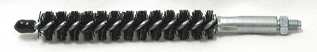 CONDENSER TUBE BRUSH, ¼"-28 MALE THREADED CONNECTION, ⅝ IN DIAMETER, 4 IN BRUSH L, NYLON