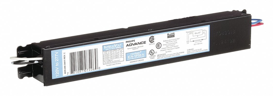 BALLAST FLUORESCENT, T8, 120 À 277VCA, 1 AMPOULE PRISE EN CHARGE, AMPOULE DE 32W MAX, SANS GRADATION