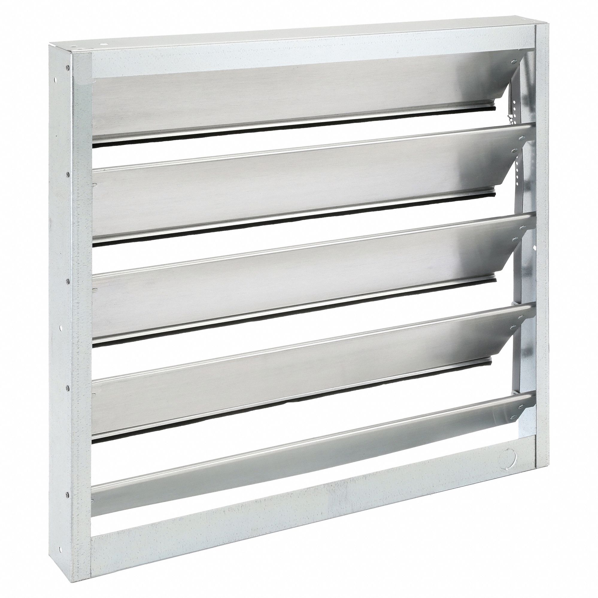 19.8"H-W 4.5"L Alu Spring Bkdrft Dampr: For 20 in Fan, For 20 in Nominal Duct Dia, Single Panel