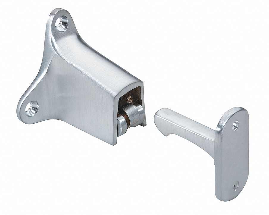 Rockwood Door Stop Wall Mount Satin Chrome 3hhv5 490 26d