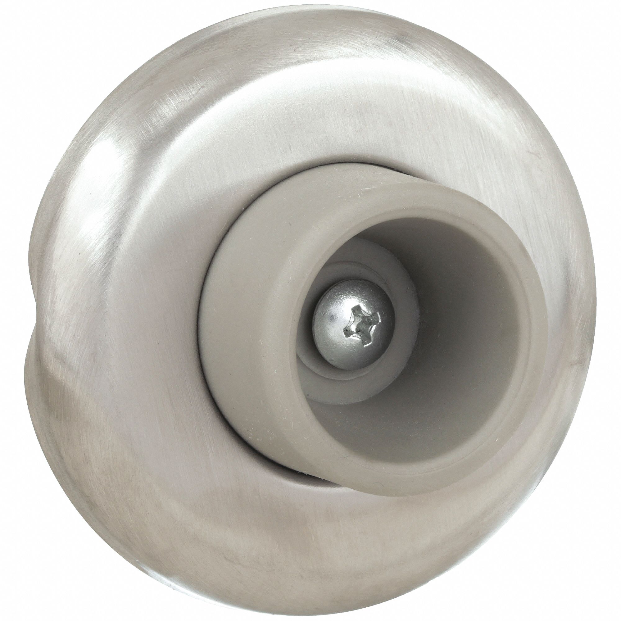 CONCAVE DOOR STOP,SATIN STAINLESS S