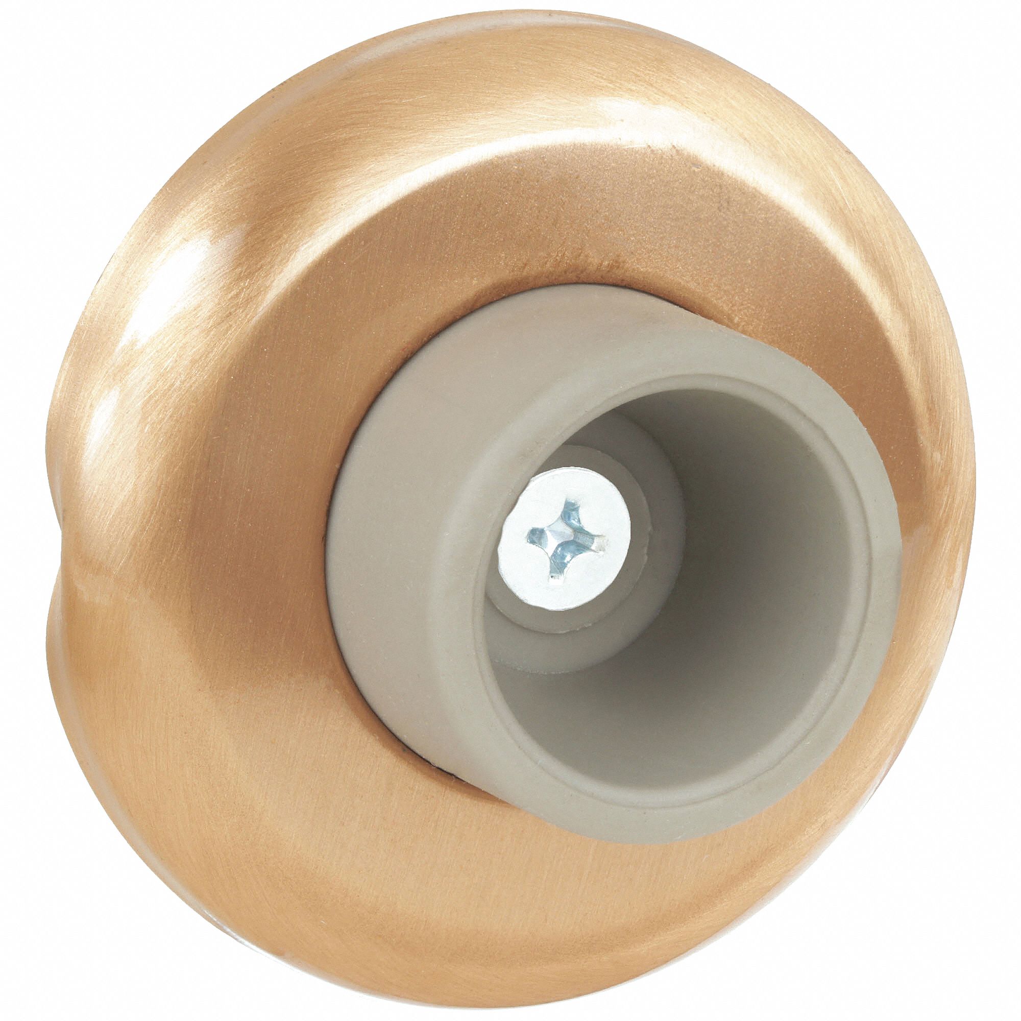 Door Stop: Wall - Mounted, 2 1/2 in Wd, 1 3/4 in Overall Ht, Bronze
