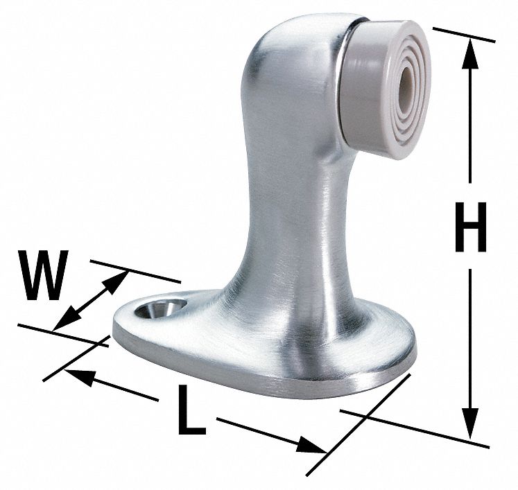 ROCKWOOD, Floor Mount, Satin Bronze, Rigid Door Stop 3HHZ5471.10