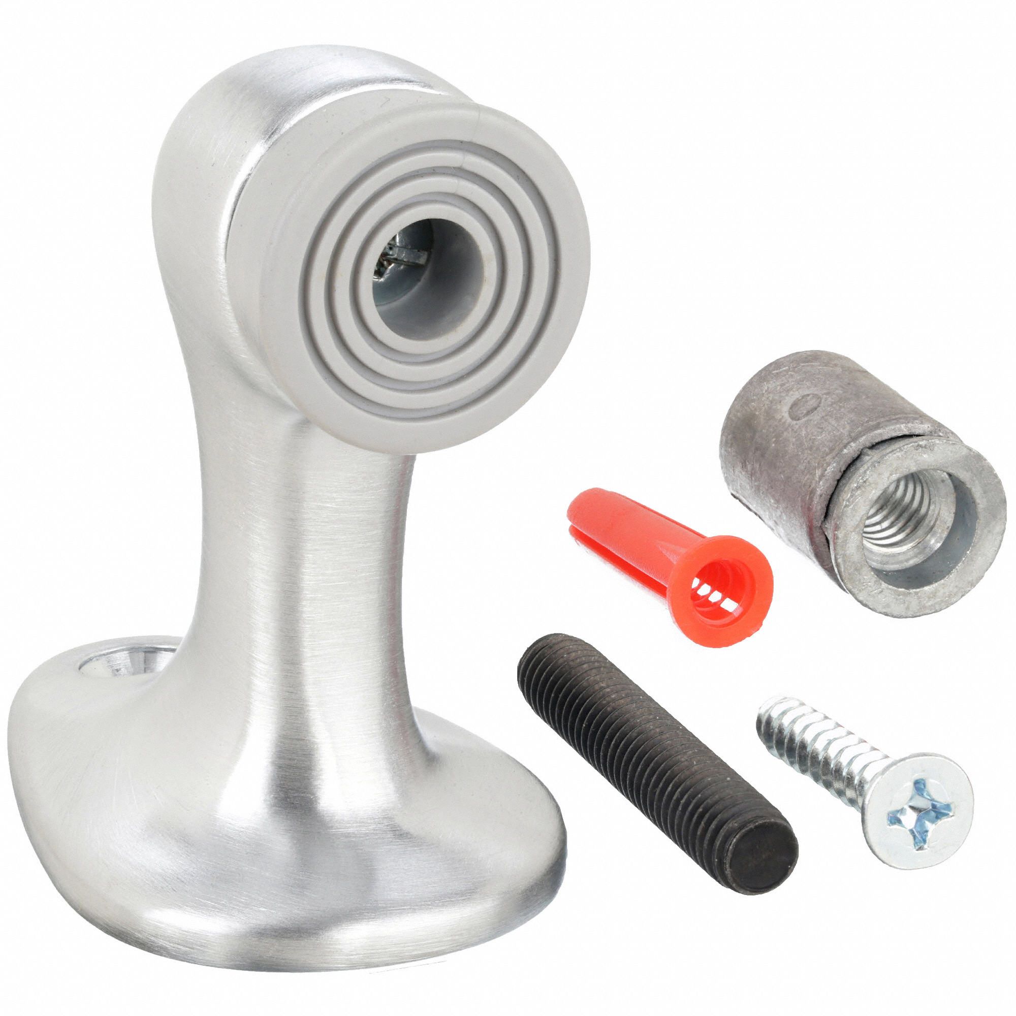 ROCKWOOD Cast Brass, Rigid Door Stop, Floor Mount, 15/8 in x 25/8 in